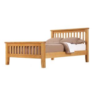 ACORN Solid Oak Bed Frame with High Footend