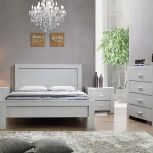 CALIFORNIA Solid Wood Bed Frame in Grey