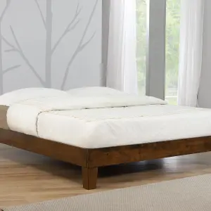CHARLIE Platform Bed Frame in Rustic Oak
