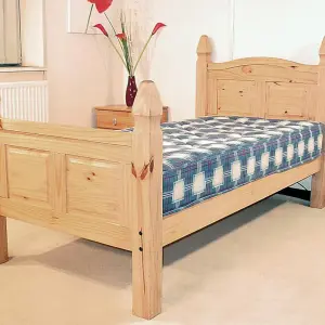 CORONA High Footend Pine Bed Frame