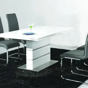 DOLORES PU Dining Chair with Chrome Frame - Set of 4