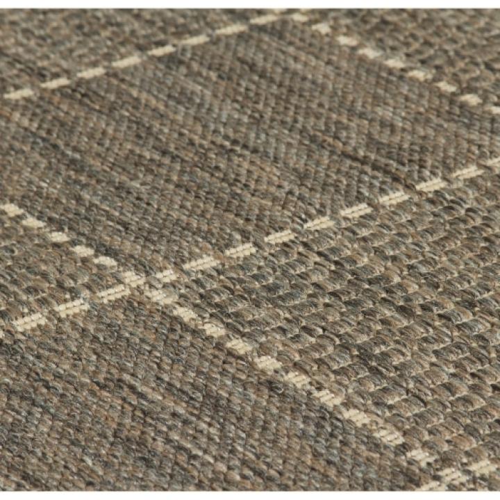 FLATWEAVE GEL Check Grey Rug, Runner & Doormat