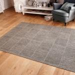 FLATWEAVE GEL Check Grey Rug, Runner & Doormat