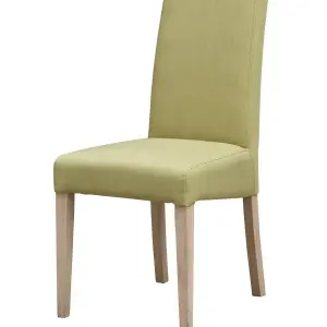 HANBURY Olive Fabric Dining Chair with Solid Rubberwood Legs - Set of 2