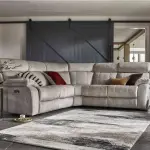 Moreno Fabric Power Recliner Corner Sofa with Power Headrests