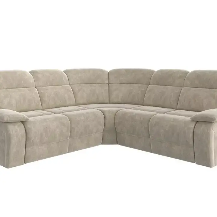 Moreno Fabric Power Recliner Corner Sofa with Power Headrests