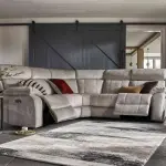 Moreno Fabric Power Recliner Corner Sofa with Power Headrests