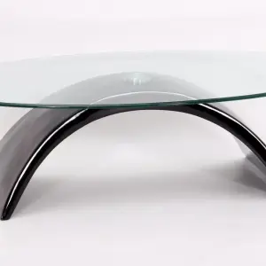 MORGAN Clear Glass Coffee Table