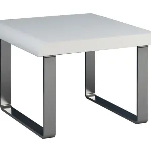 NEWLINE High Gloss Lamp Table with Grey Legs