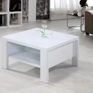 PERU Square White High Gloss Coffee Table