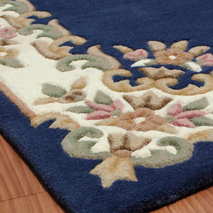 ROYAL Blue Wool Rug