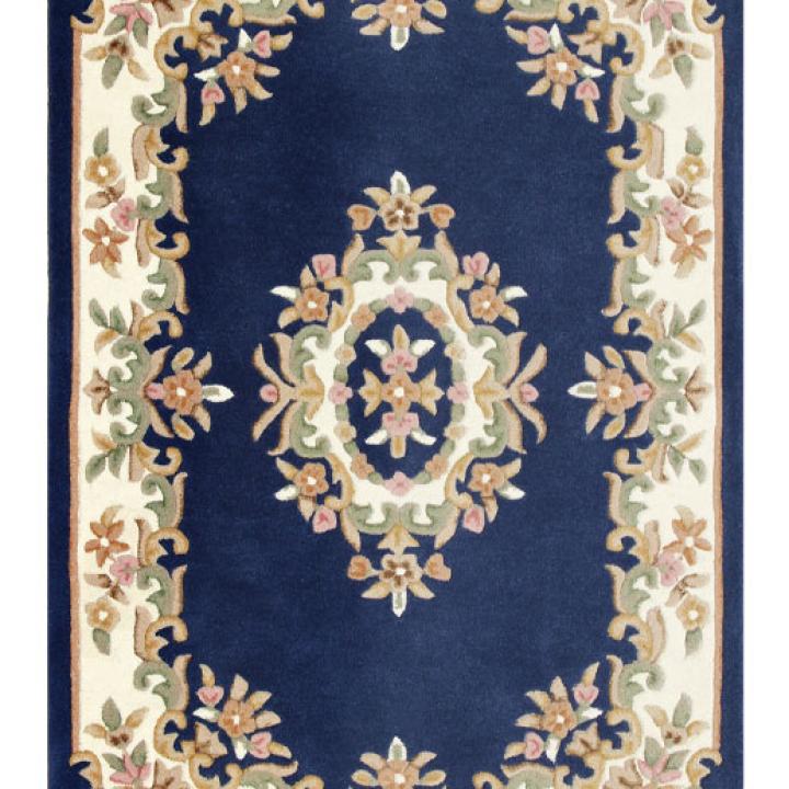 ROYAL Blue Wool Rug