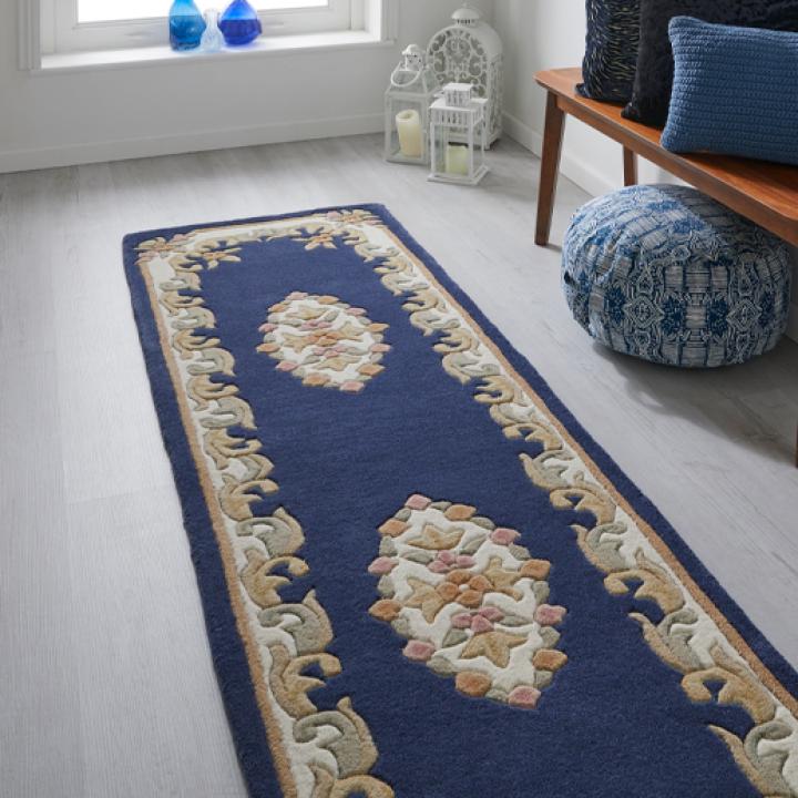 ROYAL Blue Wool Rug