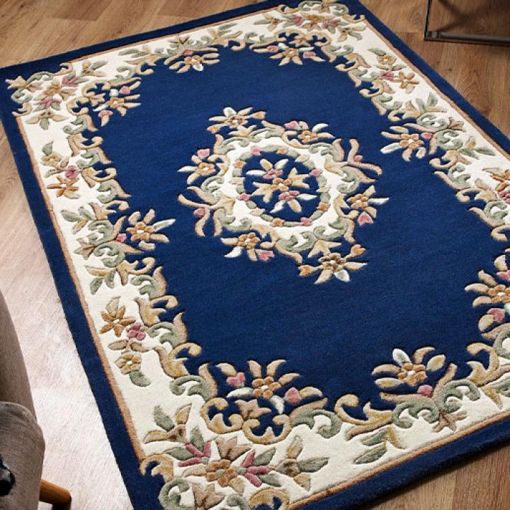 ROYAL Blue Wool Rug