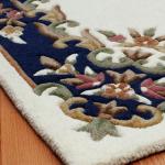 ROYAL Cream/Blue Wool Rug