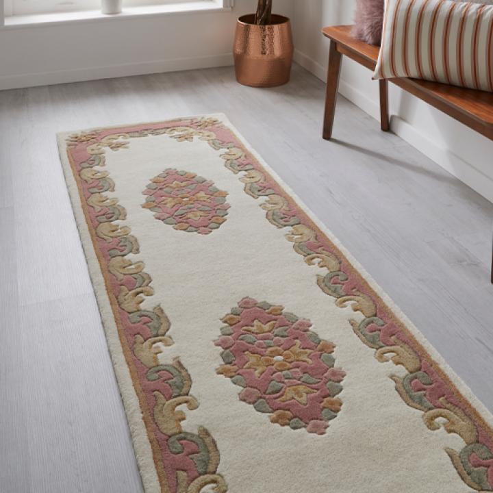ROYAL Cream/Rose Wool Rug