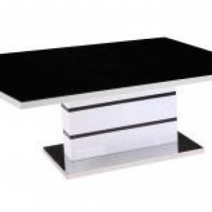 ALDRIDGE High Gloss Coffee Table in White and Black