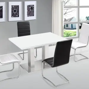 WALTON PU Dining Chair with Chrome Frame - Set of 4